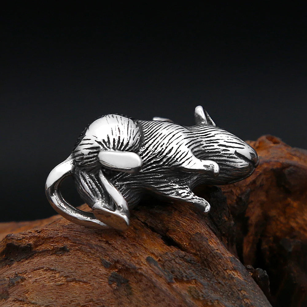 Gothic Mouse Pendant Necklace (316L)