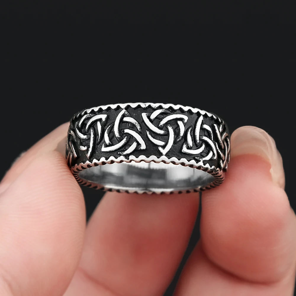 Viking Celtic Trinity Knot Ring (316L)