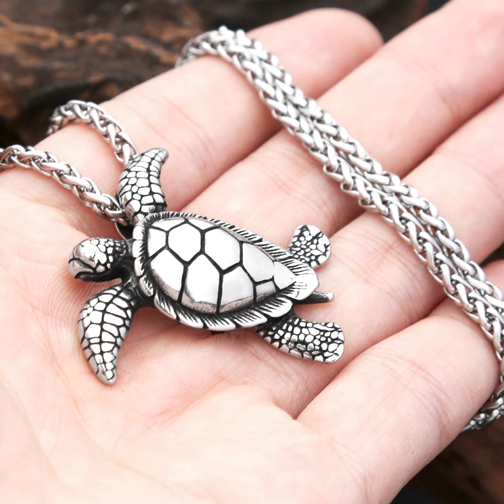 Turtle Pendant Necklace (316L)