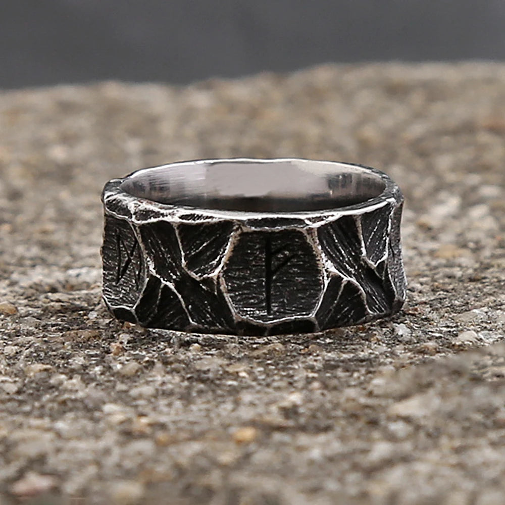 Runic Texture Ring (316L)