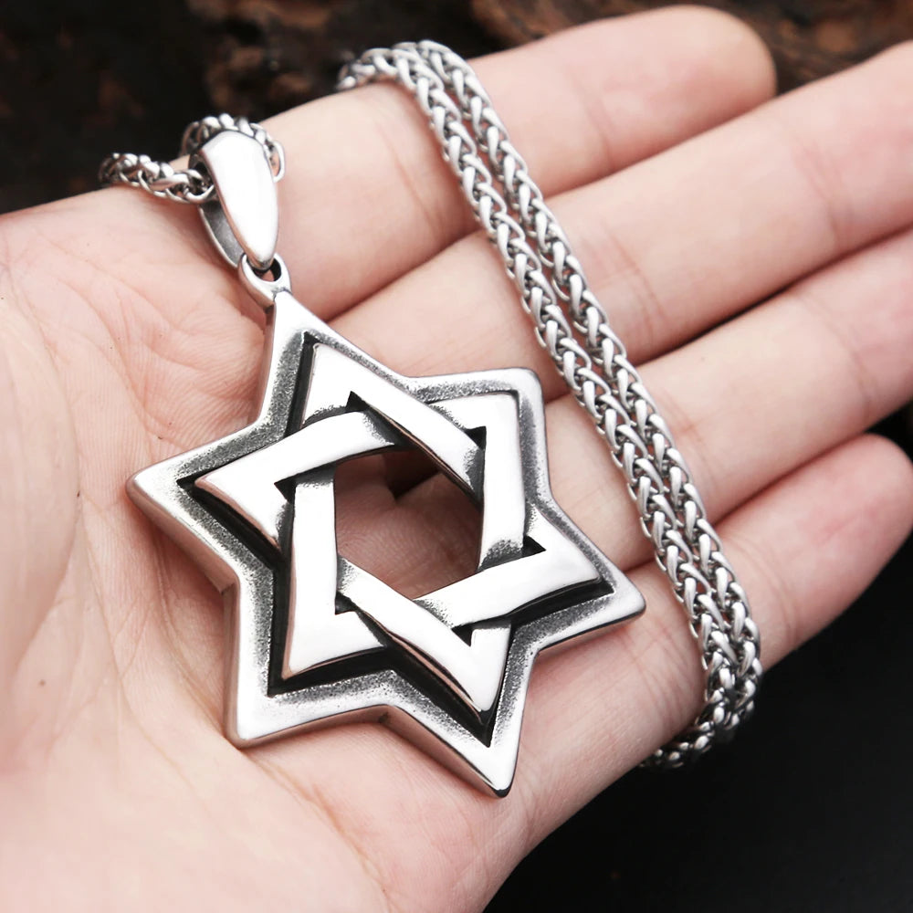 Star of David Biker Pendant Necklace (316L)