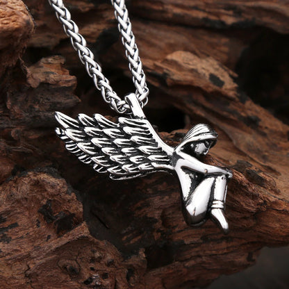 Halskette mit Anhänger in Form von Schutzengelsflügeln (316L)