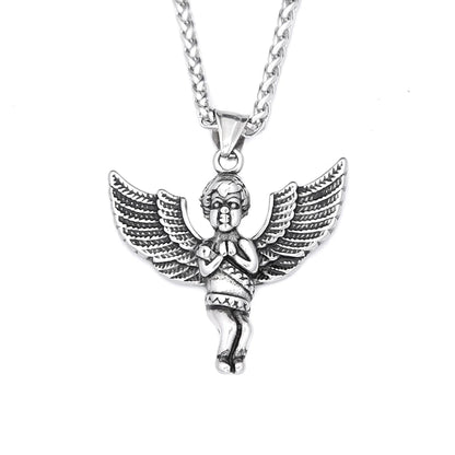 Halskette mit Anhänger in Form von Schutzengelsflügeln (316L)