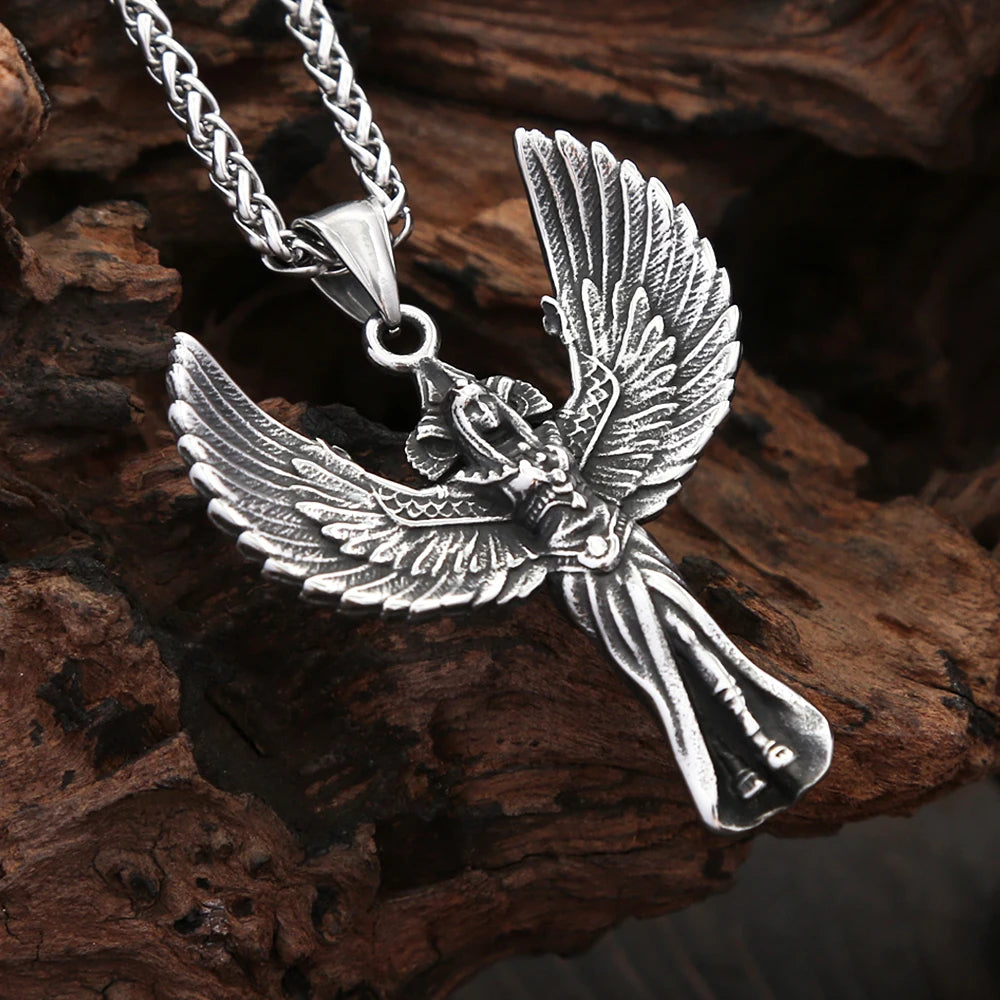 Halskette mit Anhänger in Form von Schutzengelsflügeln (316L)