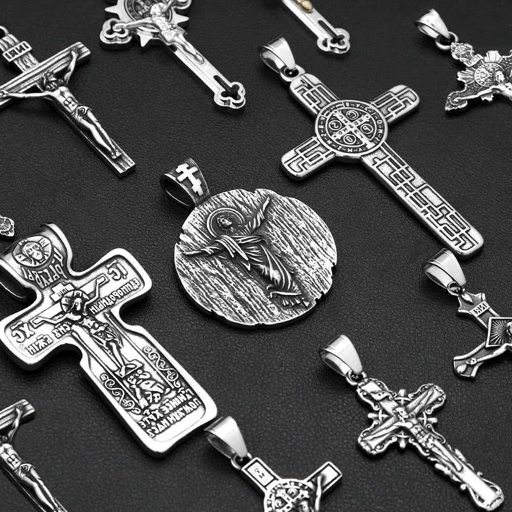 Jesus Cross Pendant Necklace Collection (316L)