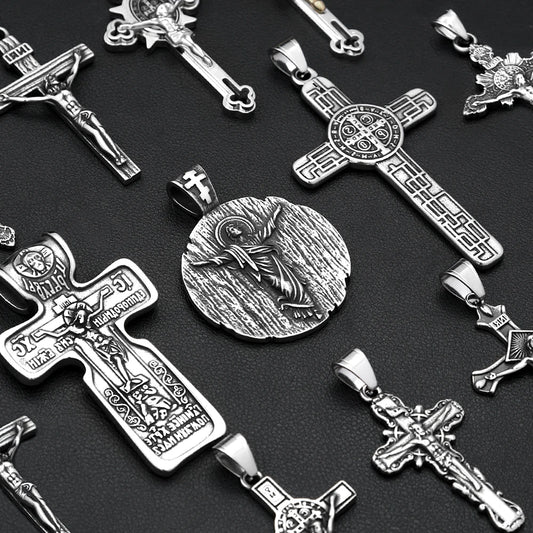 Jesus Cross Pendant Necklace Collection (316L)