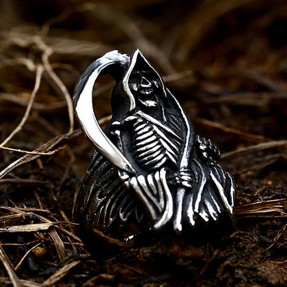 Grim Reaper Skull Ring (316L)