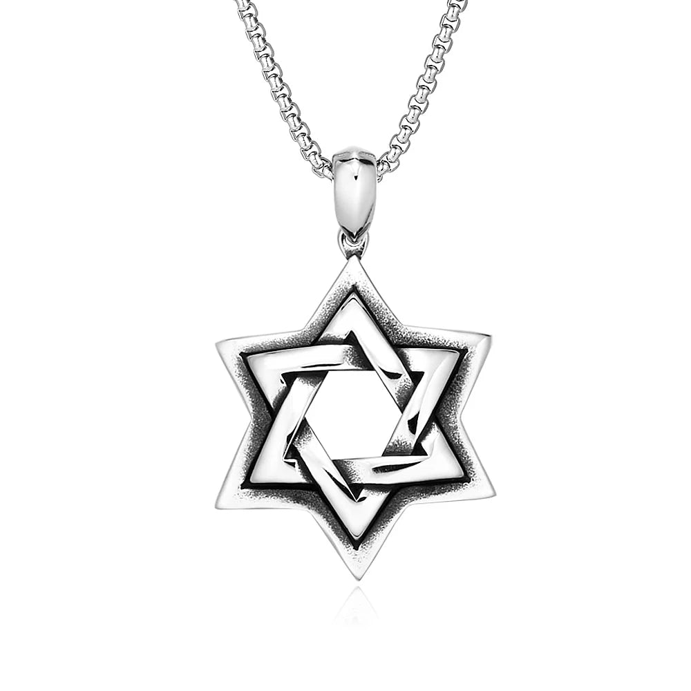 Star of David Biker Pendant Necklace (316L)