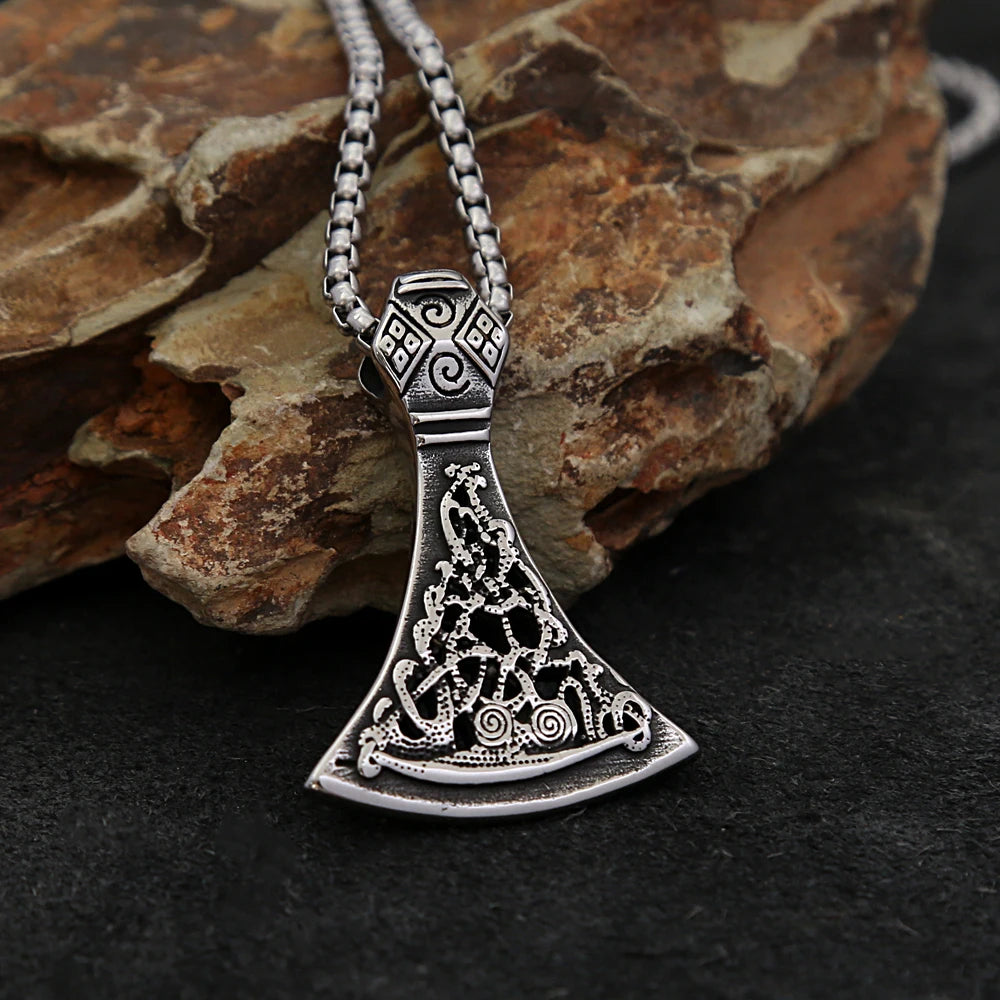Viking Thor’s Axe Pendant Necklace (316L)