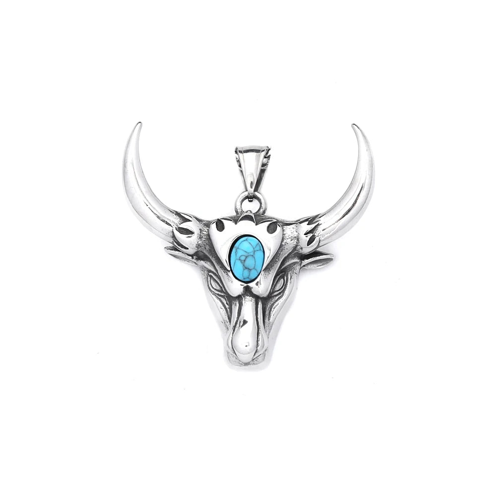 Bull Head Zodiac Pendant Necklace (316L)