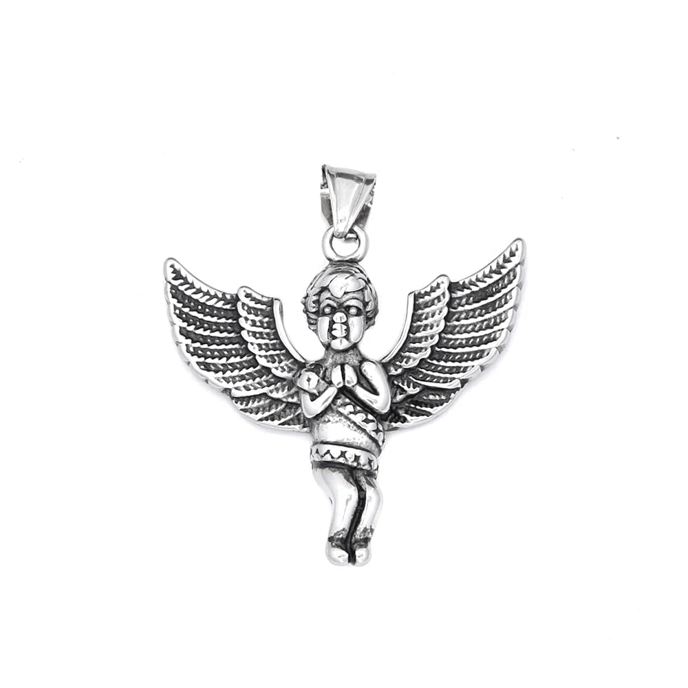 Halskette mit Anhänger in Form von Schutzengelsflügeln (316L)