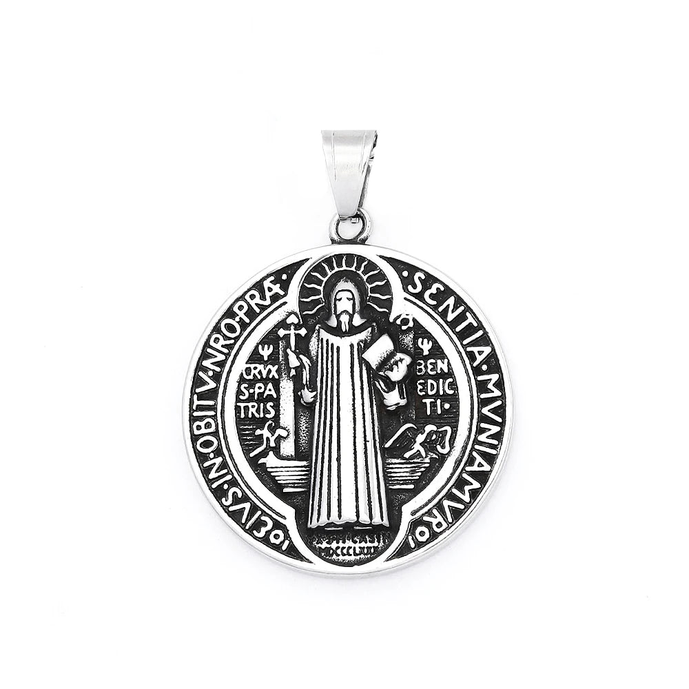 Saint Benedict Medal Pendant Necklace (316L)