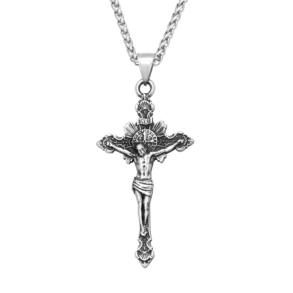 Jesus Cross Pendant Necklace Collection (316L)