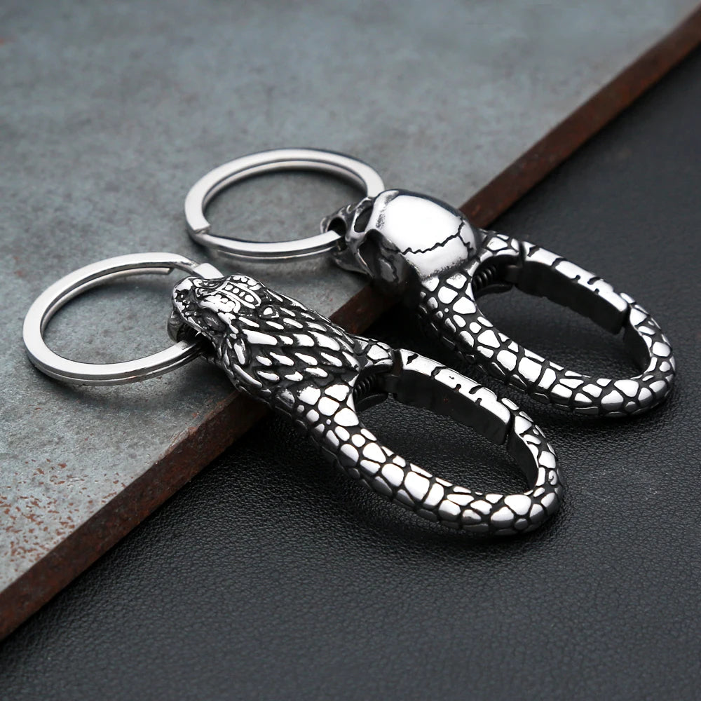 Viking Dragon Head Keychain Collection (316L)