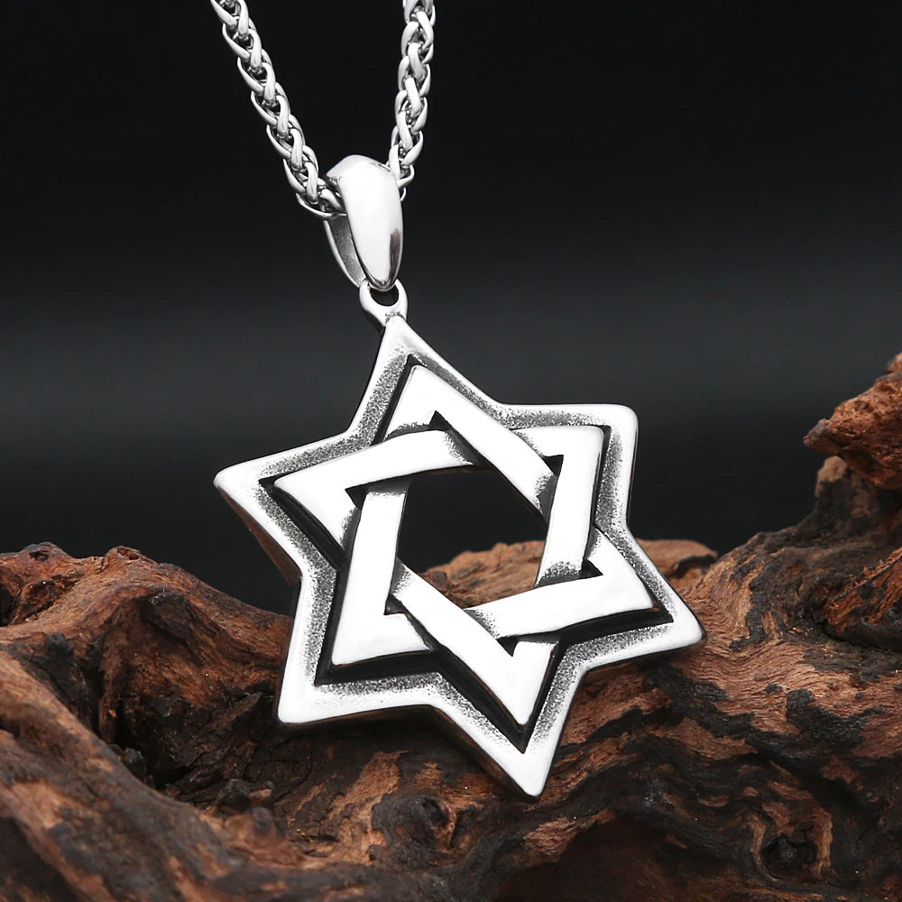 Star of David Biker Pendant Necklace (316L)
