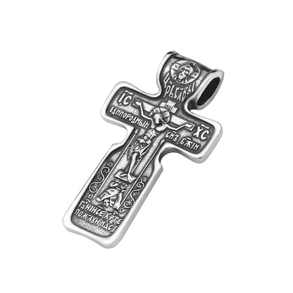 Vintage Jesus-Kreuz-Anhänger-Halsketten für Herren, Edelstahl 316L, religiöse Halskette, modisches Amulett, Punk-Schmuck, Geschenkidee