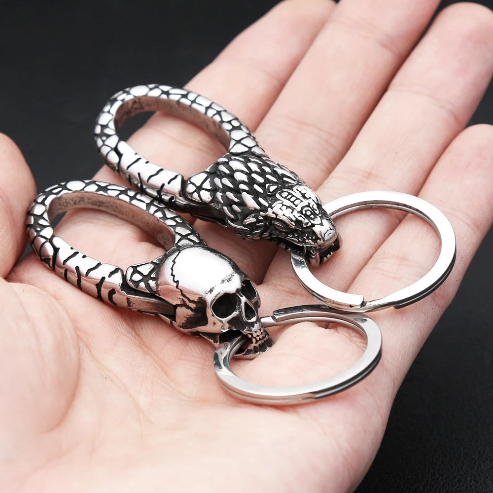 Viking Dragon Head Keychain Collection (316L)