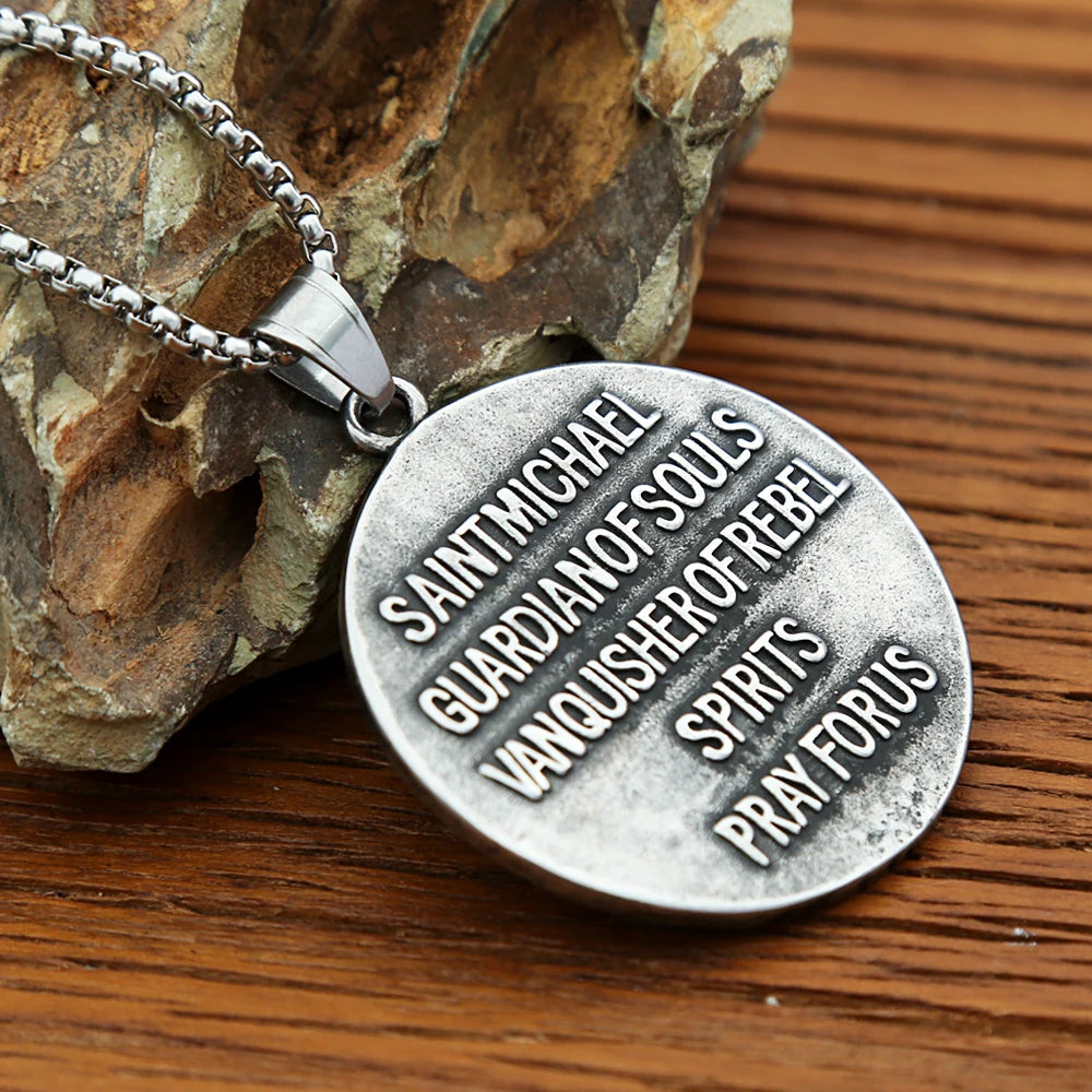 St. Michael Guardian Pendant Necklace (316L)