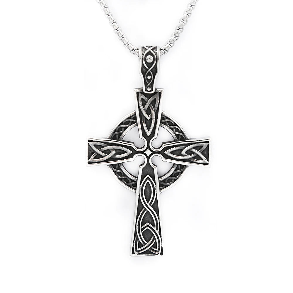 Halskette mit keltischem Knotenkreuz (316L)
