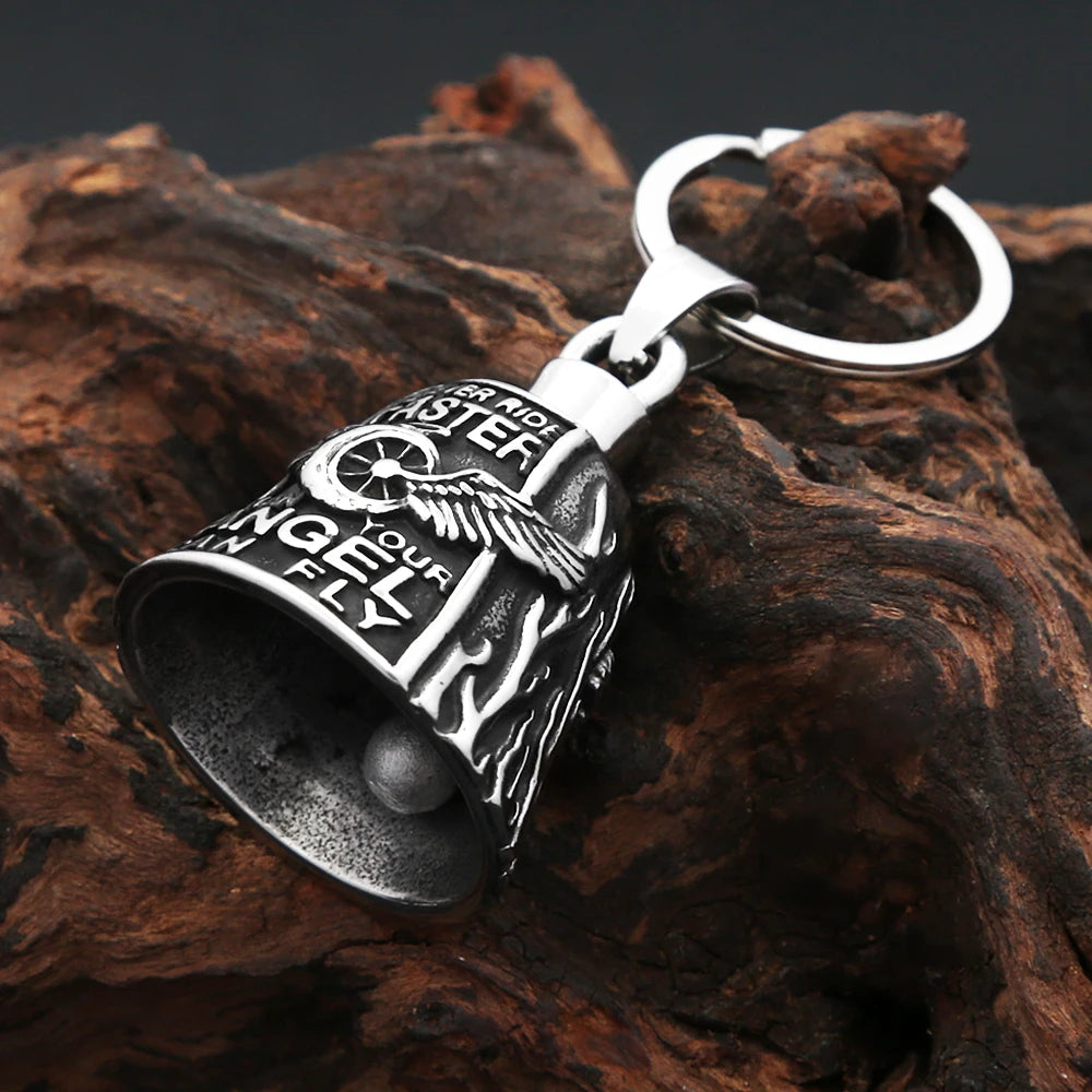 Angel Wing Bike Bell Keychain (316L)