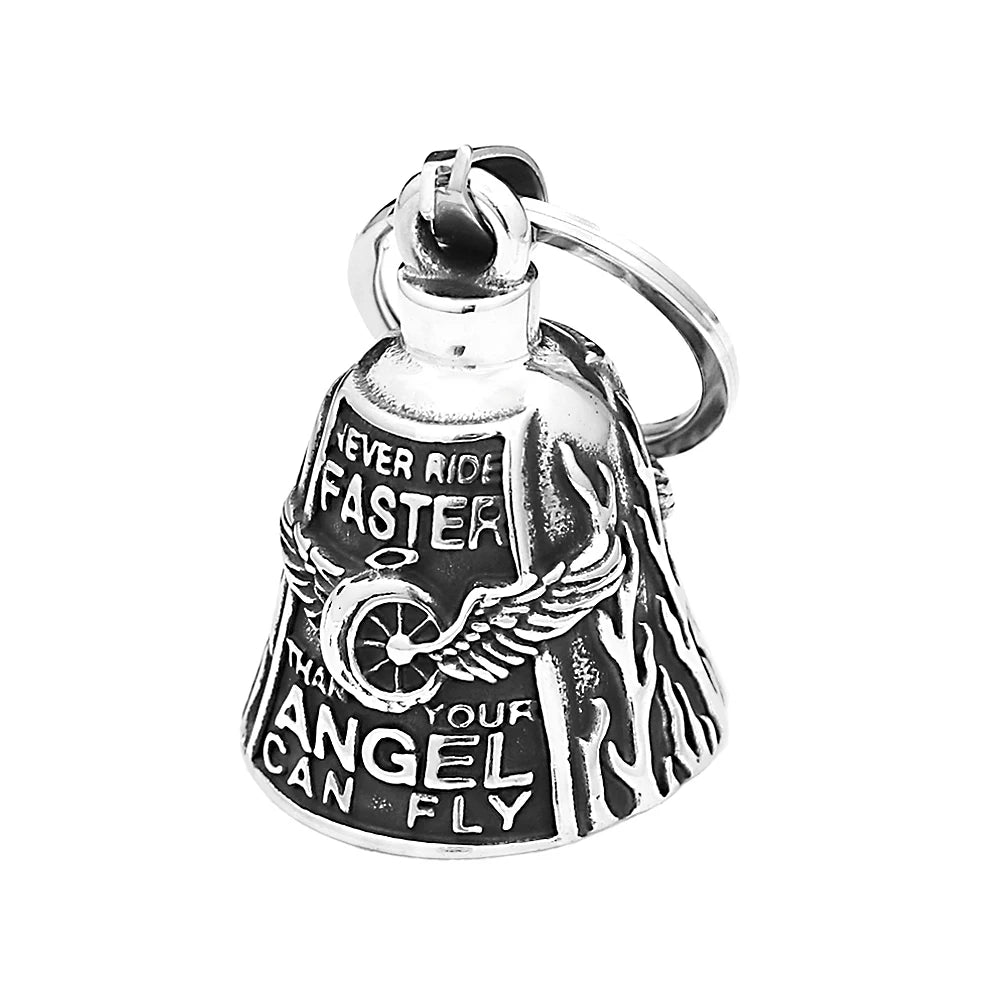 Angel Wing Bike Bell Keychain (316L)