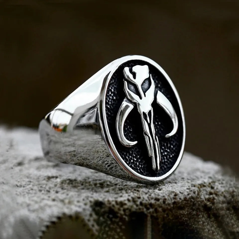 Polished Skull Biker Ring (316L)