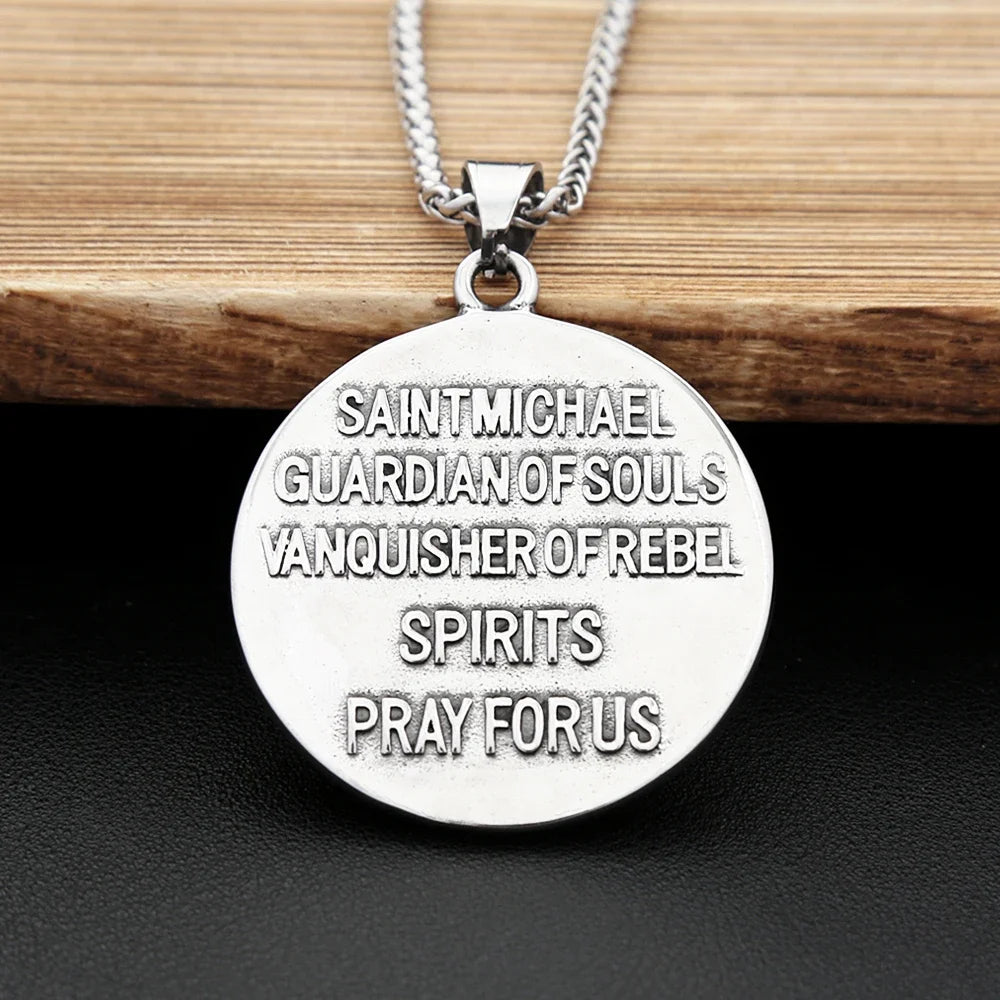 St. Michael Archangel Pendant Necklace (316L)