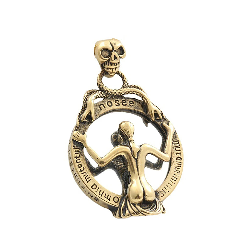Skull Mirror Pendant (316L)
