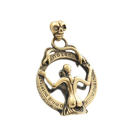 Skull Mirror Pendant (316L)