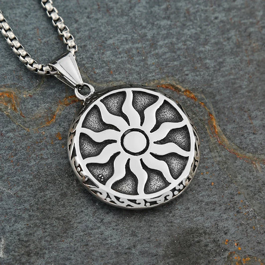 Apollo Sun Medallion Pendant Necklace (316L)