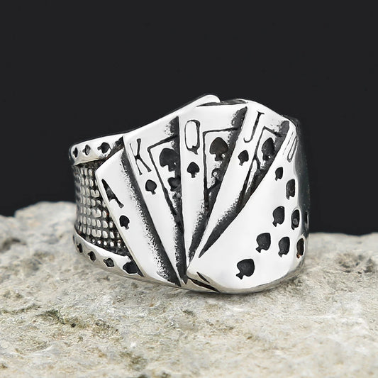 Lucky Cards Ring (316L)