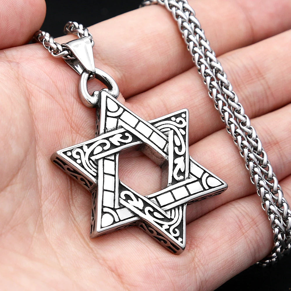 Hexagonal Star of David Necklace (316L)